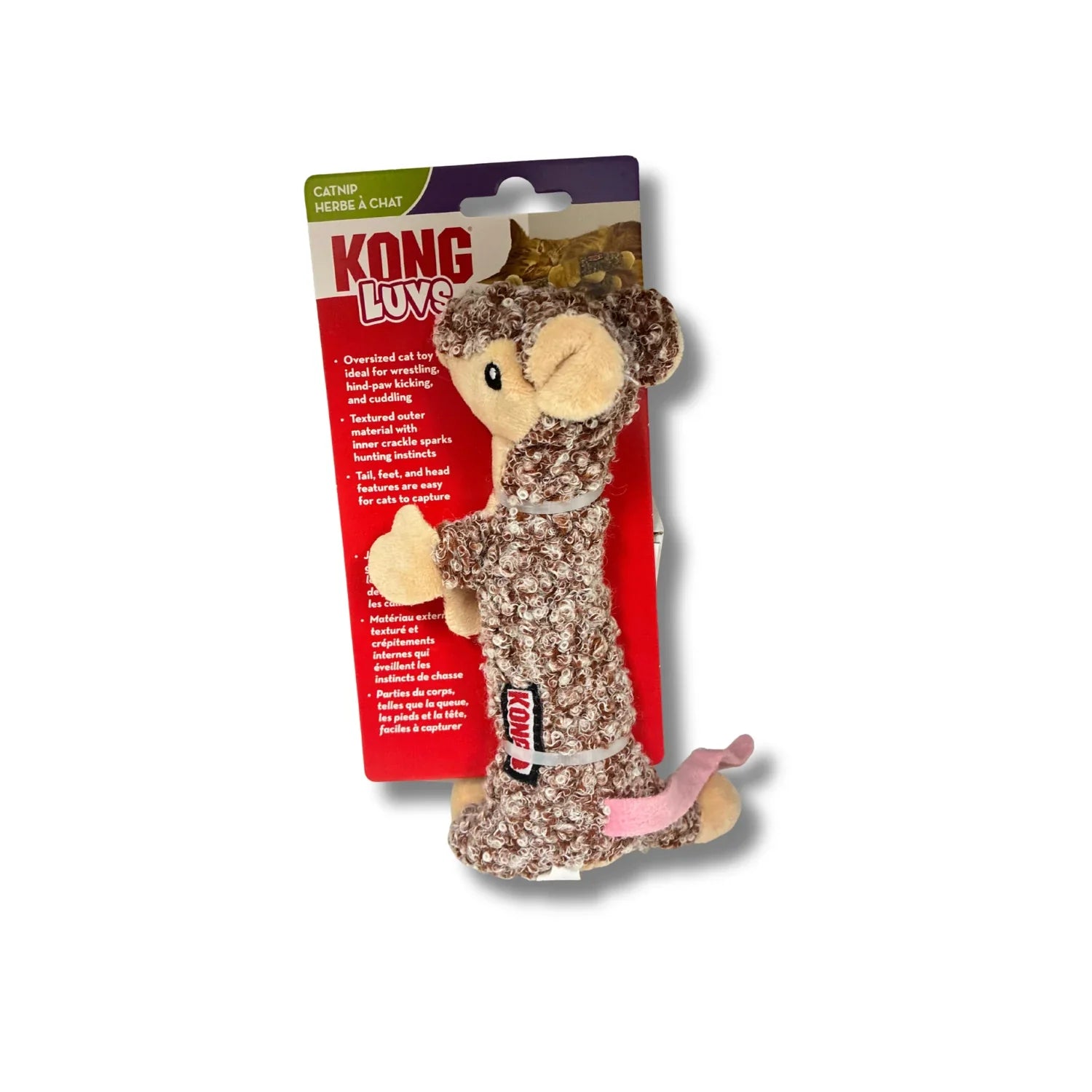 Kong Luvz cat toy with packaging on a white background